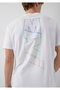 Logo Back Printed White T-Shirt Loose Fit / Loose Relaxed Cut 0612350 -620