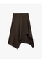 Asymmetrical A-Line Regular Waist Midi Plaid Skirt - 5