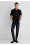 Semi-Zippered Black Polo T-Shirt Regular Fit 0612525 -900 - 3