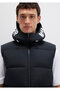 Hooded Black Puffer Vest Regular Fit / Normal Cut 0110089-80022 - 7