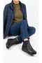 Genuine Leather Women's Orthopedic Heel Spur Function Double Zipper Non-Slip Sole Black Mother Boots - 2