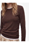 Cotton Long Sleeve Crew Neck Color Block T-Shirt - 4