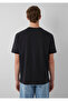 Logo Printed Black T-Shirt Loose Fit 0611807-900 - 5