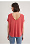 Textured Pink T-Shirt Oversize / Wide Cut 167311 -71102 - 4