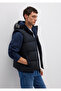 Hooded Black Puffer Vest Regular Fit / Normal Cut 0110089-80022 - 3