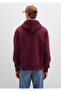 Logo Embroidered Hooded Claret Red Sweatshirt 065809-70426 - 5