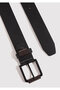 Black Faux Leather Belt 0910871 -900 - 3