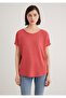 Textured Pink T-Shirt Oversize / Wide Cut 167311 -71102 - 3