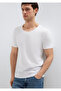 White T-Shirt with Collar Detail Fitted / Fitted Cut 064019 -620