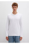 Long Sleeve White Basic T-Shirt Fitted 062477-23248 - 3