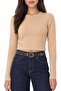 Mixray Long Sleeve Basic Crop Knitwear Blouse - 4