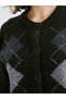 Alita City Lcw Vision Green Knitwear with Diamond Pattern Women's Cardigan - 3