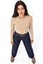 Mixray Long Sleeve Basic Crop Knitwear Blouse - 3