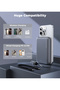 Ultra-Thin Magnetic Power Bank 5000mAh, MagSafe-Compatible Wireless Charger for iPhone, Gray B861 - 3