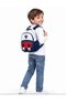 Lightweight Water-Resistant Unisex Luxury Nursery Kindergarten Mini Backpack Beige-Navy Blue - 2
