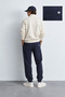 Luskin Navy Blue Slim Fit Elastic Cuffed Printed Standard Fit Men's Sweatpants - 4