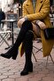 Jessica Black Stretch (7 cm Heel) Round Toe Thick Heeled Over-The-Knee Boots - 5