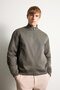Slim Fit Lined Zippered Khaki Men's Coat D7338Ax/Kh522