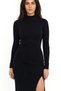 Mixray Slit Detailed Turtleneck Midi Knitwear Dress - 4
