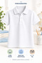 Short Sleeve School Polo Neck T-shirt 5-17 Years Old Sizes Are Compatible With Ages