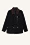Regular Fit Polo Collar Pocketed Velvet Collar Zippered Lined Coat F0814Ax25Au - 7