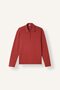 Standard Fit Polo Collar Half Zip Modal Long Sleeve Basic Sweatshirt I5059Ax26Au - 5