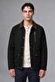 Regular Fit Polo Collar Pocketed Velvet Collar Zippered Lined Coat F0814Ax25Au - 2