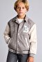 Polo Collar Embroidered Taffeta Coat for Boys G9755A826Au