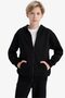 Basic Hooded Zippered Pocket Sweatshirt Cardigan for Boys X7382A623Au - 4