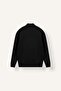 Boxy Fit Stand Collar Half Zip Skuba Diver Fabric Sweatshirt E9363Ax25Au - 2