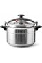 Pressure Cooker Eco, 18L Silver Aluminium Pressure Cooker with Lid and Whistle