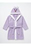 100% Cotton Cute Rabbit Hooded Children's Bathrobe with Pockets - Soft Textured High Absorbent Towel Bathrobe