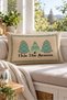 New Year Patterned Double-Sided Printed Velvet Throw Pillow Cover - 35X55 cm |   Soft Touch, Stylish Design - 3