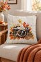 Double-Sided Printed Velvet Texture Autumn and Pumpkin Pattern Throw Pillow Cover - 5