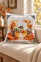 Autumn Themed 43X43 Velvet Cushion Cover - 3