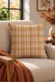 Double-Sided Printed Velvet Texture Autumn and Gingham Patterned Throw Pillow Cover - 2