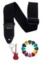 Asm-26Bk Guitar Shoulder Strap Black Color 89-155cm (Plectrums Gift) - 3