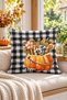 Double-Sided Printed Velvet Texture Autumn and Pumpkin Pattern Throw Pillow Cover - 3