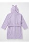 100% Cotton Cute Rabbit Hooded Children's Bathrobe with Pockets - Soft Textured High Absorbent Towel Bathrobe - 3