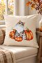 Autumn Themed 43X43 Velvet Cushion Cover - 3