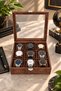Watch Box 9 Pieces Alcantara Brown - 4