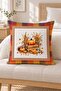 Autumn Themed 43X43 Velvet Cushion Cover - 4