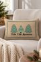New Year Patterned Double-Sided Printed Velvet Throw Pillow Cover - 35X55 cm |   Soft Touch, Stylish Design - 5