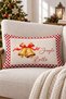 New Year Patterned Double-Sided Printed Velvet Throw Pillow Cover - 35X55 cm |   Soft Touch, Stylish Design - 5