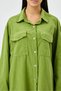 Women's Green Italian Long Velvet Oversize Shirt Tunic 40 - 46 Size - 6