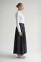 Wide Waist Detailed Skirt Gray - 3