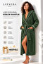 Unisex Dark Green Bathrobe 100% Cotton |   High Quality, Hooded and Ribbed