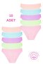 1501 Women's Heart Patterned 100% Cotton Bikini Briefs, Pack of 10