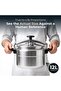 Pressure Cooker Eco, 12L Silver Aluminium Pressure Cooker with Lid and Whistle - 6