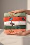 Butterfly Embroidered 100% Cotton 5-Piece Towel Set 50X90 cm - 2